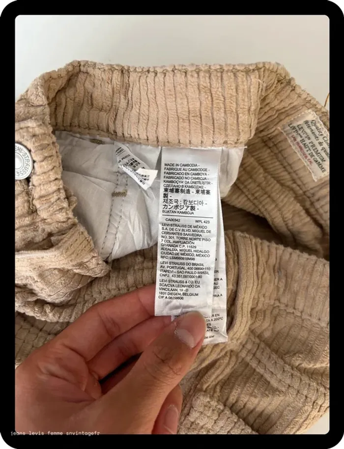 Jean Levi's Premium Femme Beige | Ribcage Straight Ankle | W25 L27 FR36 | Très Bon État | BP51 - photo numéro 6