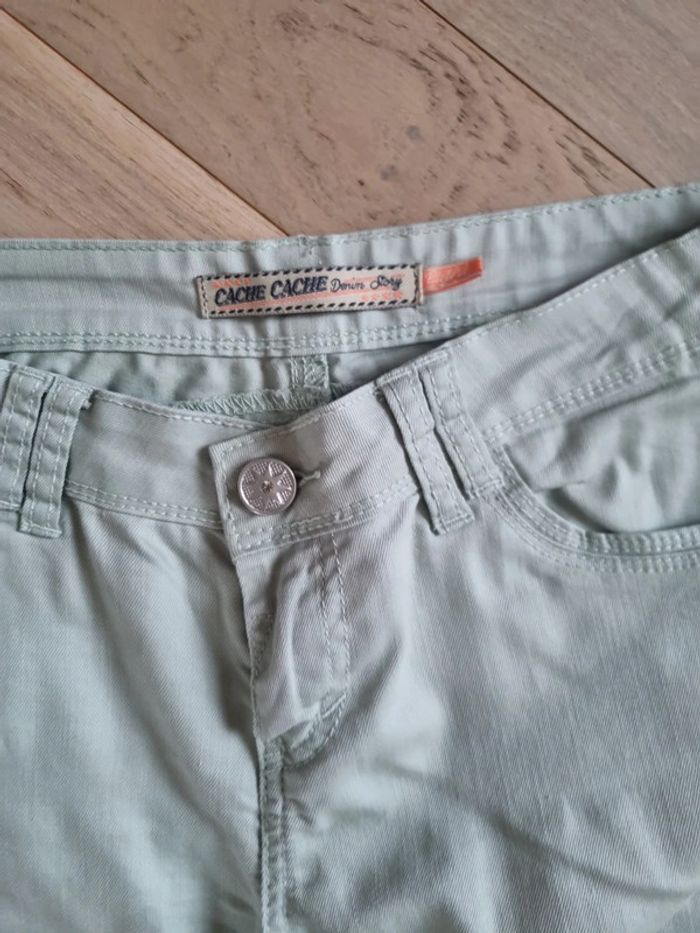 Pantalon  taille 38 vert amande - photo numéro 3