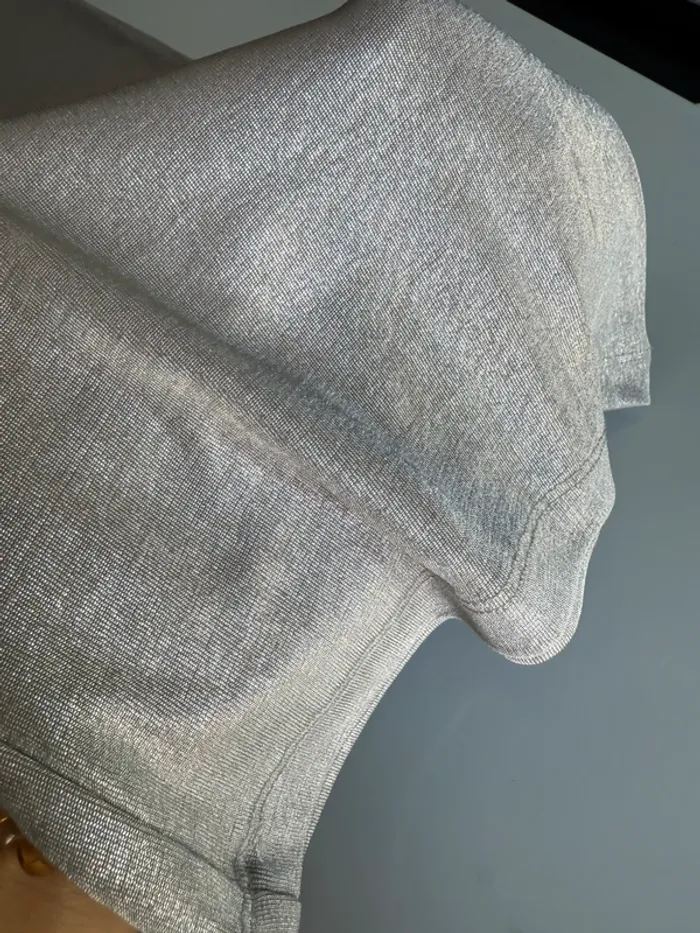 Pantalon fluide argenté Zara - photo numéro 2