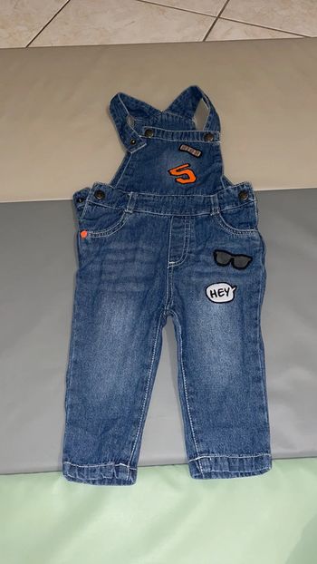 Salopette en jean 12 mois 74 cm