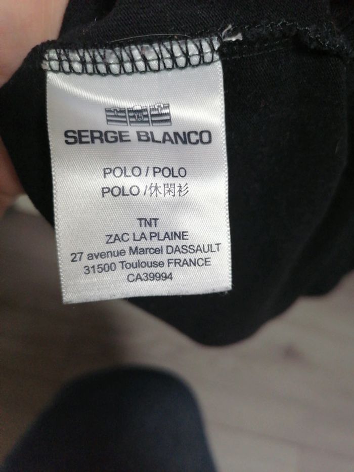 Polo noir Serge Blanco 4 XL - photo numéro 3