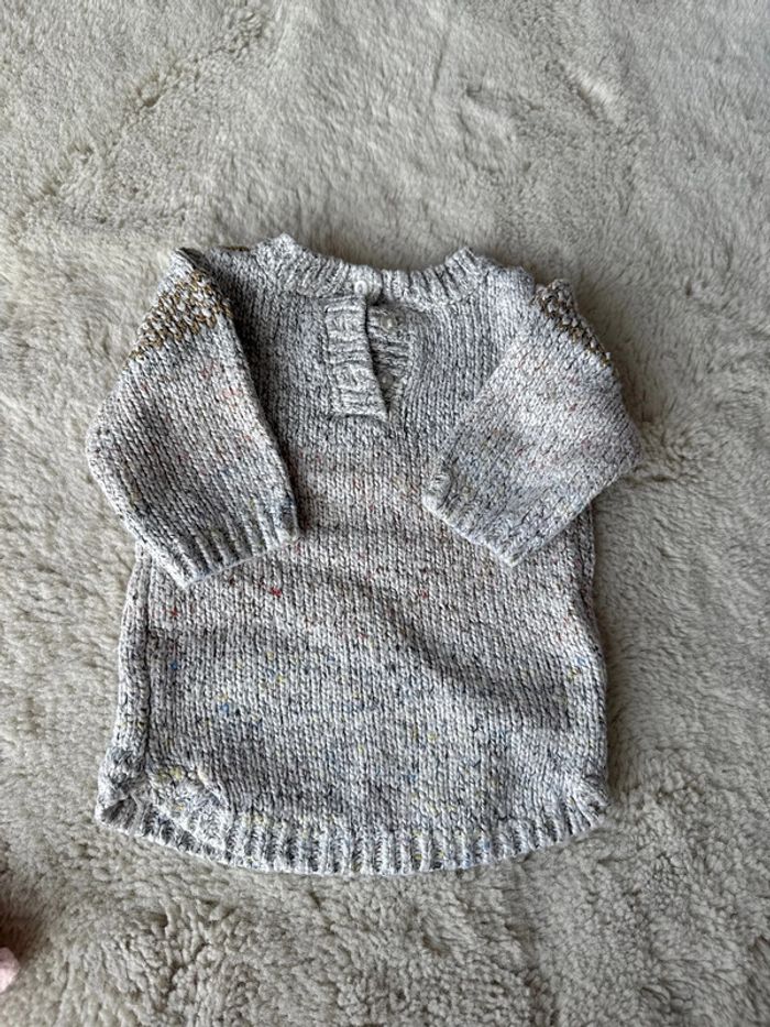 👚 lot 2 pulls hiver - bébé fille - 1 mois - kitchoun - très bon état - photo numéro 6