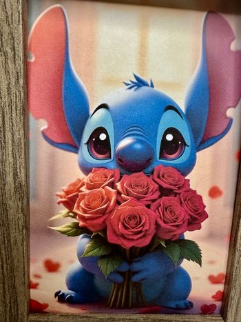 Affiche stitch bouquet