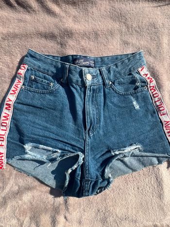 Short en jean taille haute