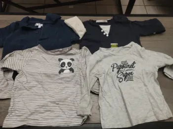 Lot de 4 T shirts manches longues 8 mois 71cm
