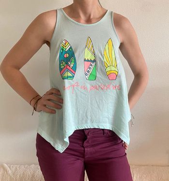 Tshirt a motifs surf - t.38 - H&M 🔄