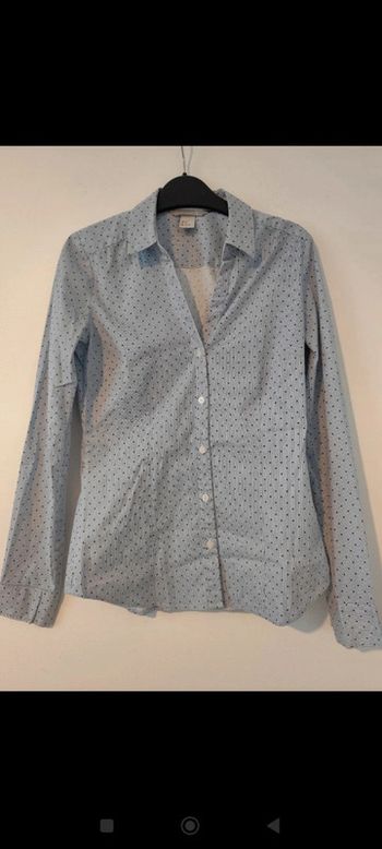 Chemise blanche et bleue clair taille 34 H&M