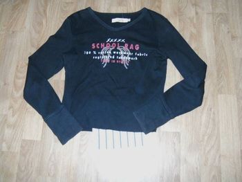 Tee shirt SCHOOL RAG noir et logo très original taille S NEUF