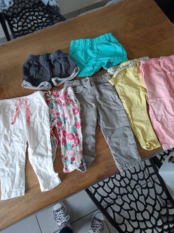 Lot de 7 pantalons et shorts fille