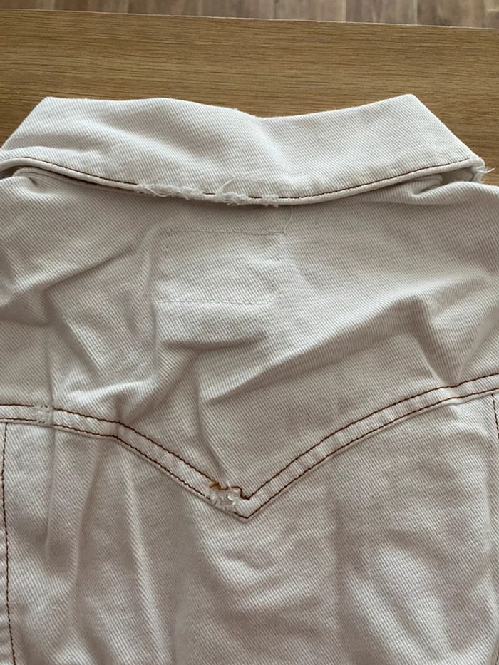 Veste en jean blanche taille M junior - photo numéro 6