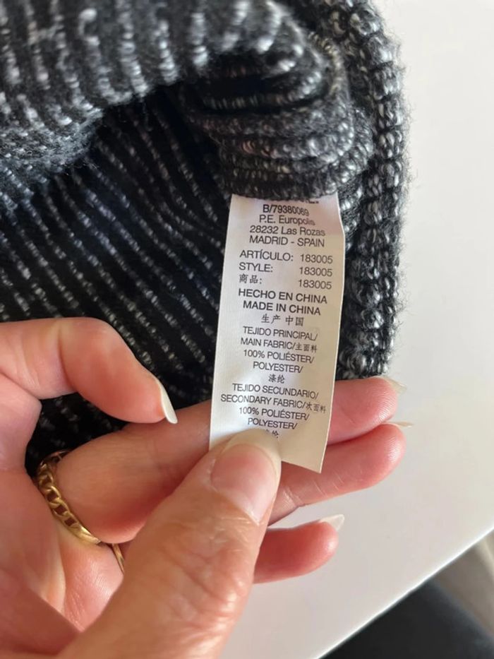 Veste gris et noir marque amichi - photo numéro 4