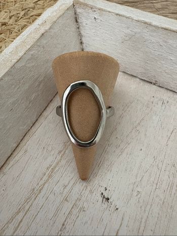 Bague argentée acier inoxydable