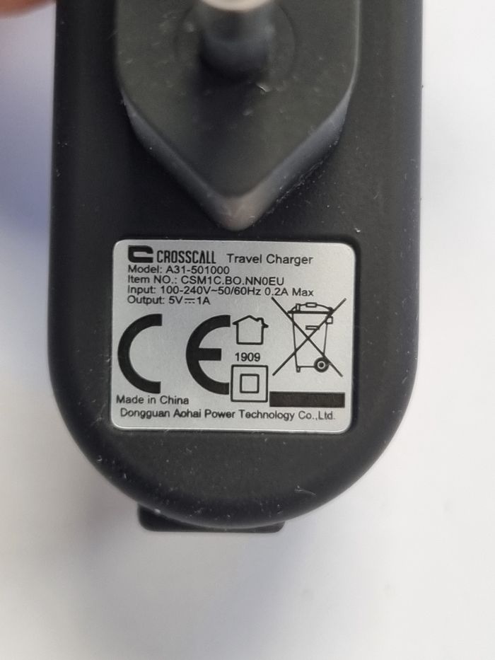Chargeur secteur Crosscall (A31-501000) - photo numéro 4
