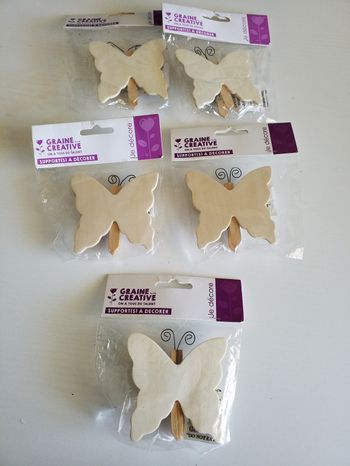Papillons aimanté      à décorer   neuf