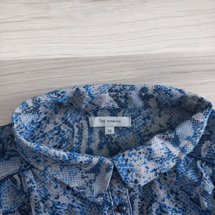 Chemisier sans manches imprimé bleu Tex Woman taille 38 - photo numéro 2