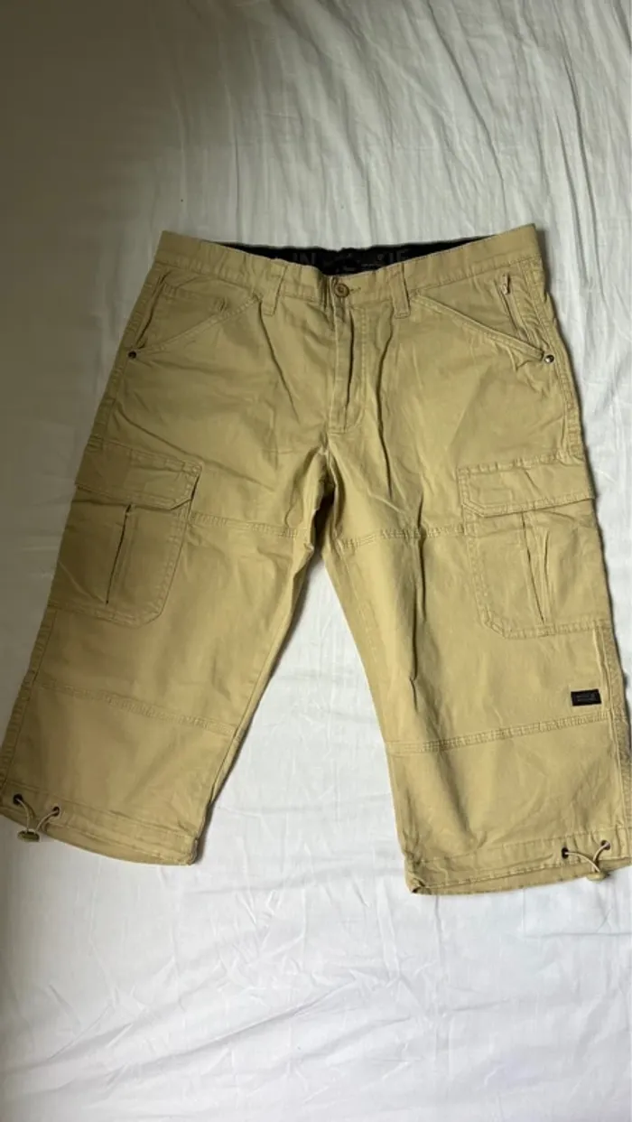 Short cargo en jean beige indicode taille XL