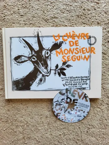Beau livre pour enfant avec CD "La chèvre de Monsieur Seguin" mis en musique