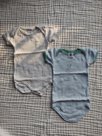 Lot 2 bodies manches courtes garçon