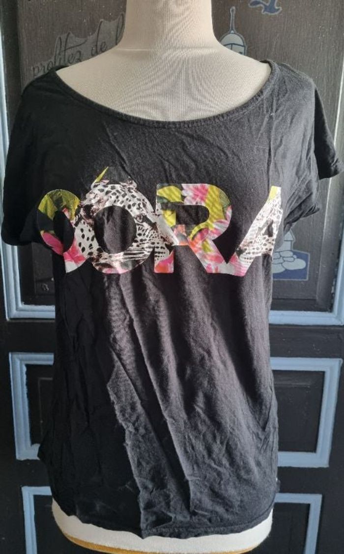 T-shirt noir avec écriture taille 4 (oôra by M pokora) - photo numéro 1