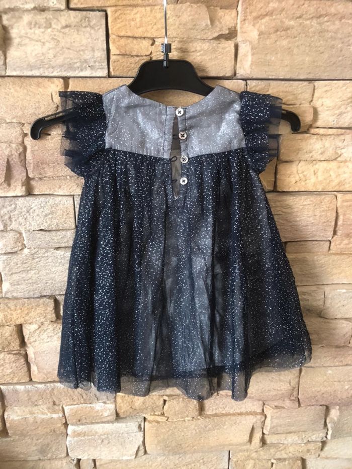 Robe bleu nuit pailleté 6 mois - photo numéro 2
