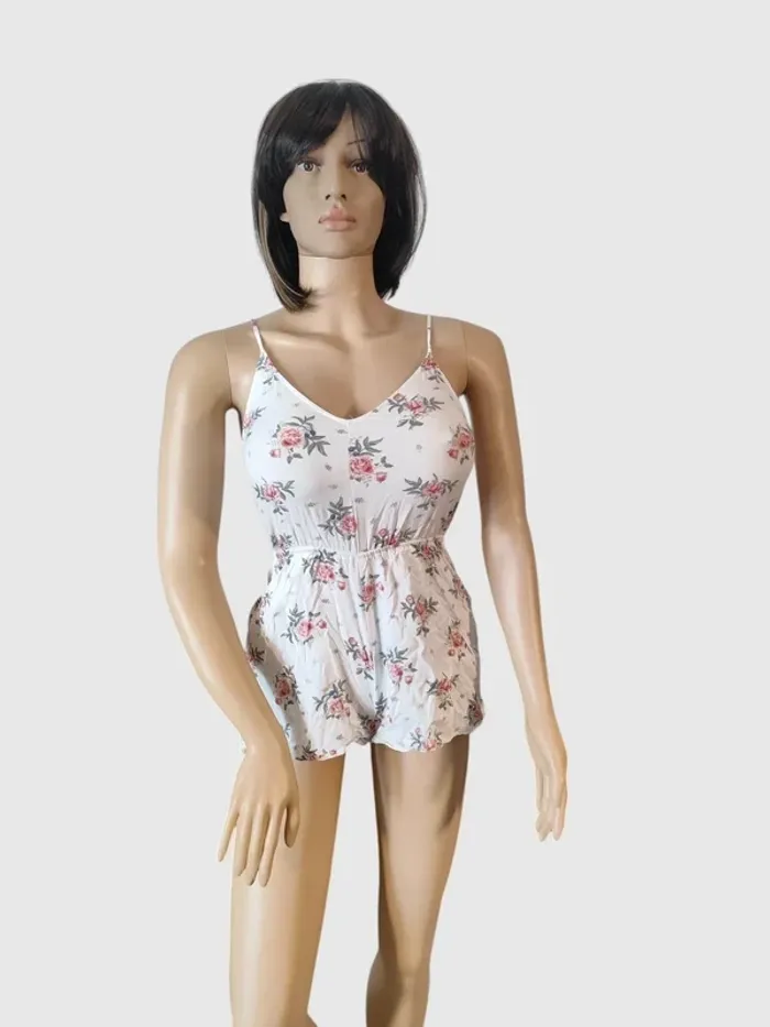 Combi-short H&M Blanc Taille 32 (XS) - Look chic et bohème ! Prix mini ! - photo numéro 2