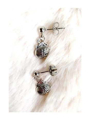 Boucles d'oreilles unisexe avec signe chinois