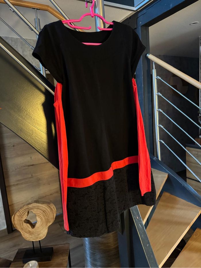 Robe manche courte noir