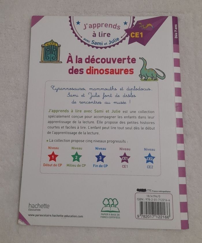 Livre J'apprends à lire à la découverte des dinosaures - photo numéro 2