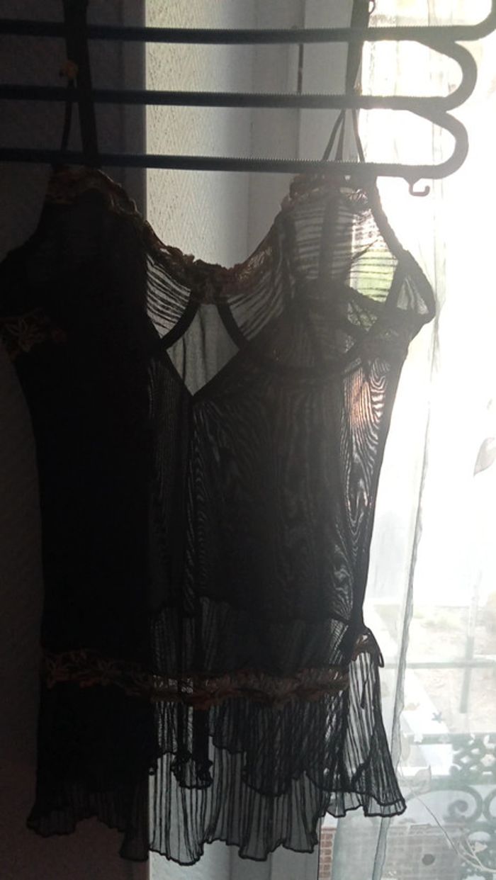 Très jolie Nuisette noir transparente - photo numéro 7