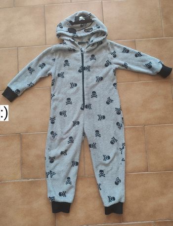 Combinaison velours pirate - 5/6 ans