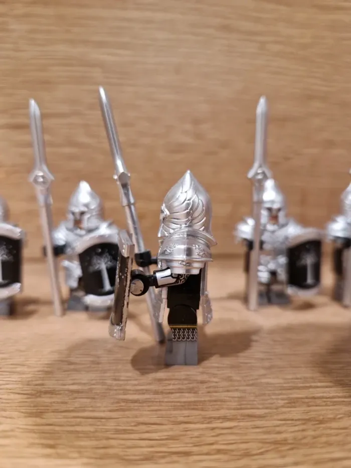5 guerriers du gondor de minas tirith seigneur des anneaux - photo numéro 3