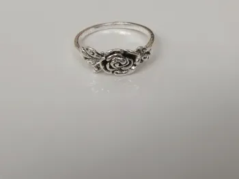 Bague argentée tendance en acier inoxydable