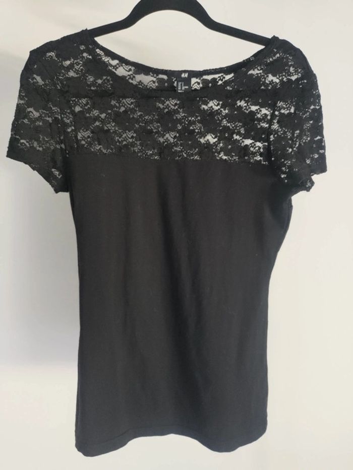 H&M t-shirt noir S