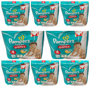 Lot de 184 Couches Pampers Baby Dry  Pants 9-15 kg Taille 4 Neuf