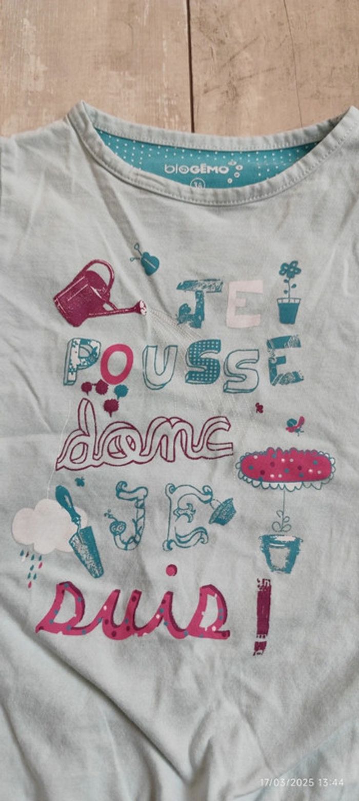 T-shirt bleu Gémo T3A - photo numéro 2