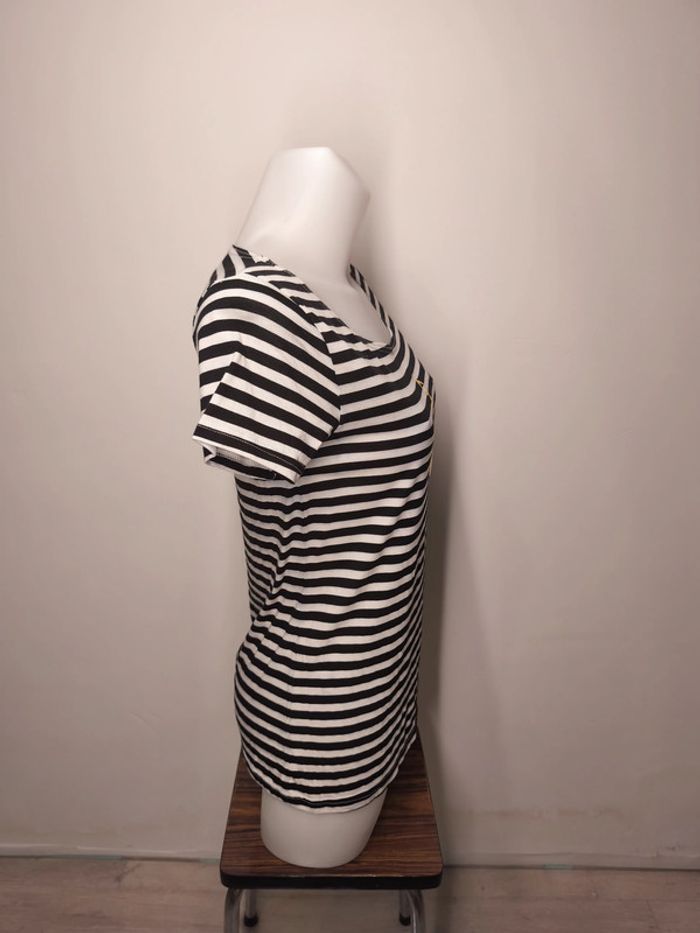 T-shirt Françoise Saget Femme Taille 42/44 noir-blanc - photo numéro 4