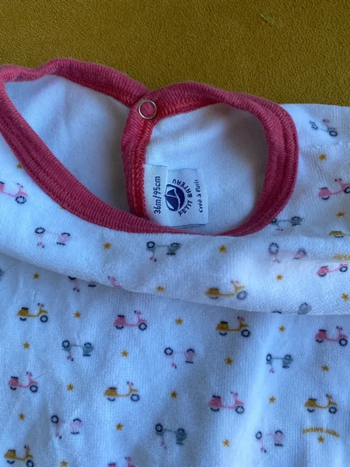 Pyjama velours petit bateau une pièce taille 36 mois - photo numéro 3