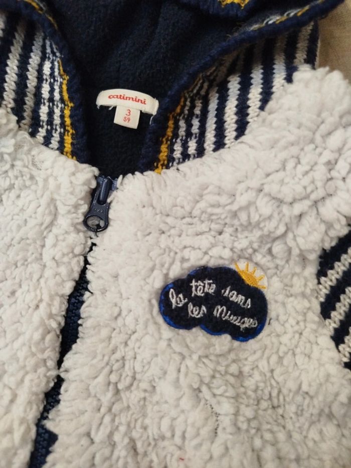 Gilet zippé à capuche chaud hiver 3 mois catimini - photo numéro 2