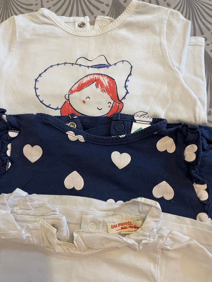 Lot de 4 tshirts manches longues 9 mois - photo numéro 2