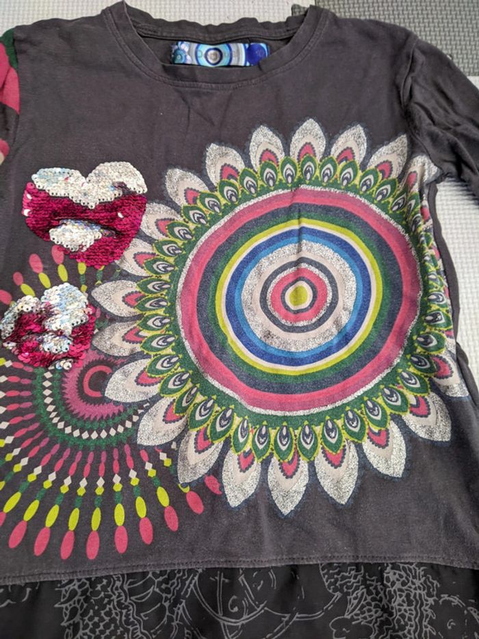 Lot de 2 TS manches longues Desigual 9/10 ans - photo numéro 3