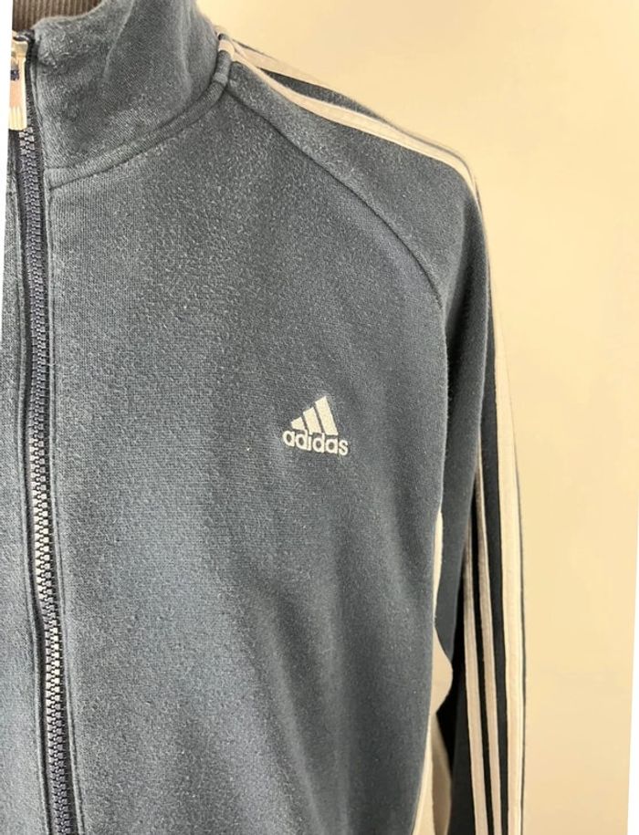 Sweat bleu et blanc Adidas vintage taille XL - photo numéro 2
