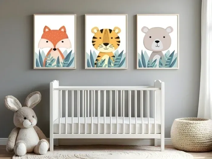 Affiches Petite jungle chic pour chambre enfant - photo numéro 3