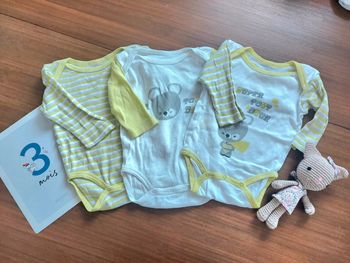 Lot de 3 bodies taille 3 mois
