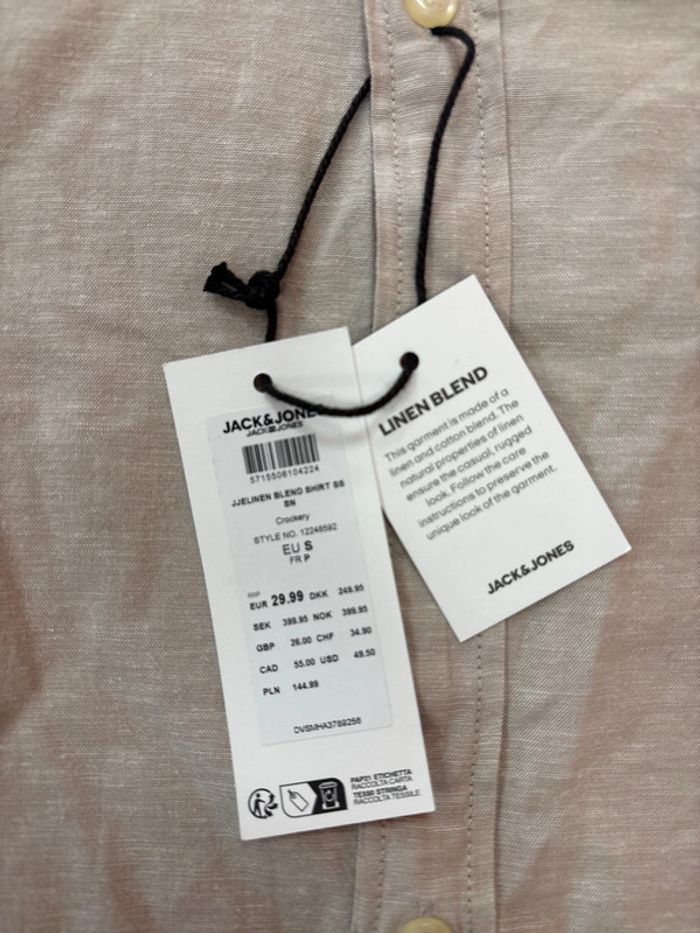 Chemise à manches courtes pour homme Jack & Jones taille S - photo numéro 3