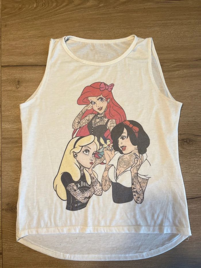 Haut Disney, tee shirt, maillot, débardeur, femme taille XS - photo numéro 4
