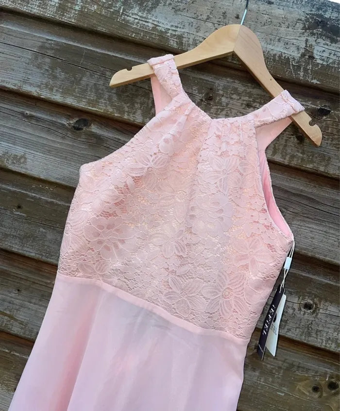 Robe cérémonie rose pastel dos nus taille 12 ans - photo numéro 3