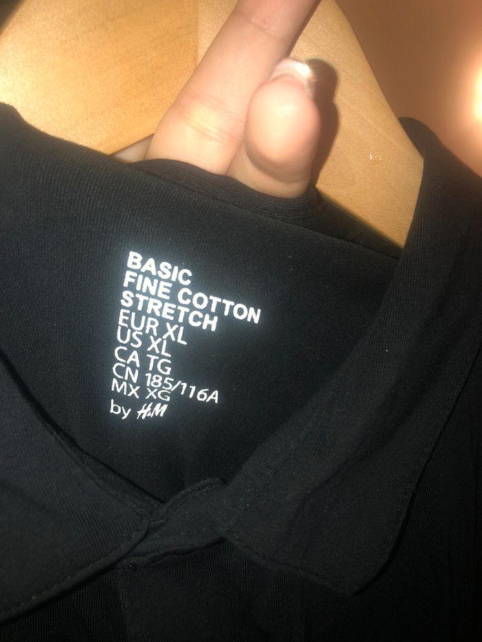 Polo H&M noir taille XL - photo numéro 4