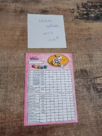 Feuille Diddl édition feuille de jeux Yahtzee 5 1,00€
