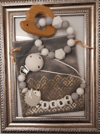 Attache tétine personnalisé et anneau de dentition