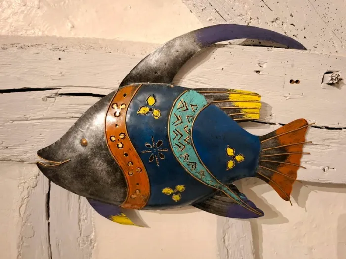 Décoration murale poisson en métal - photo numéro 2